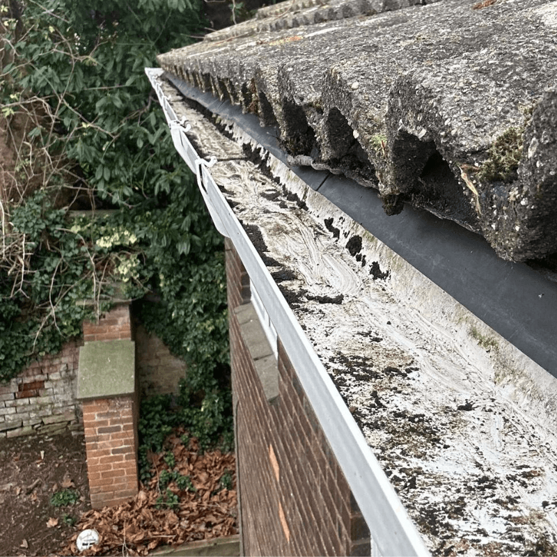 Spotless gutter after our service