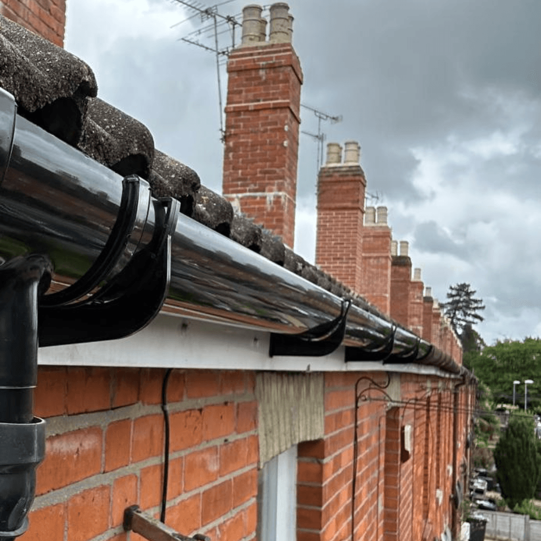 New guttering after professional installation